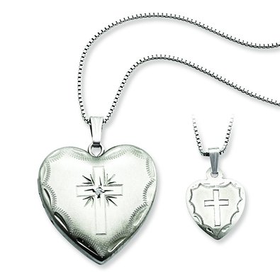 Sterling-Silver-Diamond-Cross-Heart-Locket