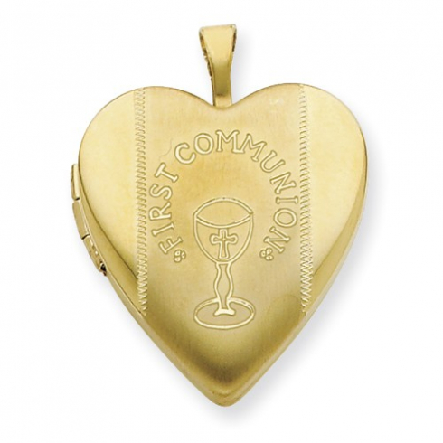 First Communion Heart Charm